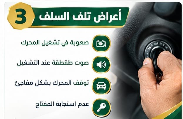 فحص سلف السيارة ونظام تشغيل المحرك